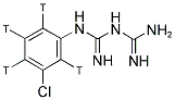 M-CHLOROPHENYLBIGUANIDE [PHENYL-3H]- Struktur