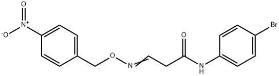 N-(4-BROMOPHENYL)-3-([(4-NITROBENZYL)OXY]IMINO)PROPANAMIDE Struktur