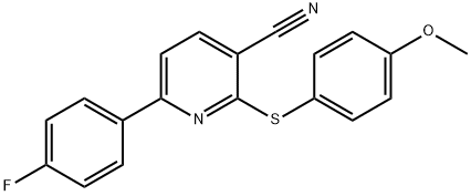 6-(4-FLUOROPHENYL)-2-[(4-METHOXYPHENYL)SULFANYL]NICOTINONITRILE Struktur