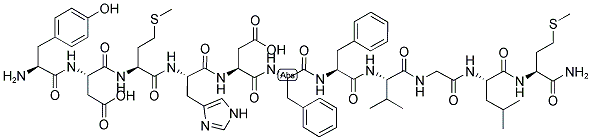 H-TYR-ASP-MET-HIS-ASP-PHE-PHE-VAL-GLY-LEU-MET-NH2 Struktur