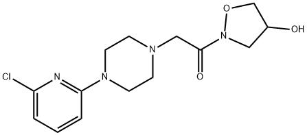 2-[4-(6-CHLORO-2-PYRIDINYL)PIPERAZINO]-1-[4-HYDROXYDIHYDRO-2(3H)-ISOXAZOLYL]-1-ETHANONE Struktur