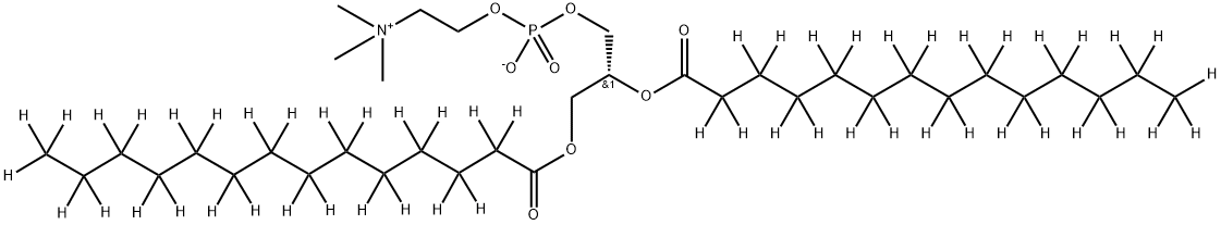 1,2-DIMYRISTOYL-D54-3-SN-GLYCEROPHOSPHATIDYLCHOLINE Struktur