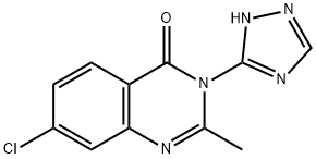 7-CHLORO-2-METHYL-3-(1H-1,2,4-TRIAZOL-3-YL)-4(3H)-QUINAZOLINONE Struktur