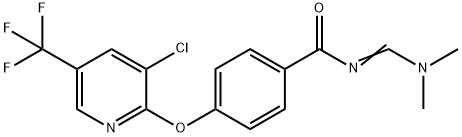 4-([3-CHLORO-5-(TRIFLUOROMETHYL)-2-PYRIDINYL]OXY)-N-[(DIMETHYLAMINO)METHYLENE]BENZENECARBOXAMIDE Struktur