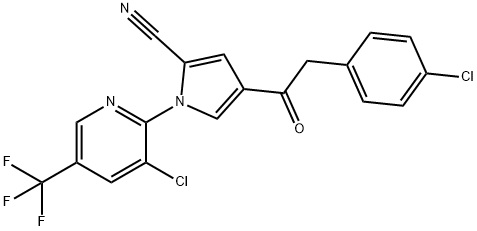 4-[2-(4-CHLOROPHENYL)ACETYL]-1-[3-CHLORO-5-(TRIFLUOROMETHYL)-2-PYRIDINYL]-1H-PYRROLE-2-CARBONITRILE Struktur