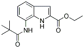 7-[(TERT-BUTYLCARBONYL)AMINO]-1H-INDOLE-2-CARBOXYLIC ACID, ETHYL ESTER Struktur