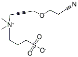 3-(1-[4-(2-CYANOETHOXY)BUT-2-YNYL]-1,1-DIMETHYLAMMONIO)PROPANE-1-SULFONATE Struktur