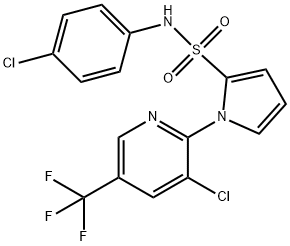 N-(4-CHLOROPHENYL)-1-[3-CHLORO-5-(TRIFLUOROMETHYL)-2-PYRIDINYL]-1H-PYRROLE-2-SULFONAMIDE Struktur