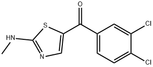 (3,4-DICHLOROPHENYL)[2-(METHYLAMINO)-1,3-THIAZOL-5-YL]METHANONE Struktur