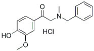 2-(BENZYLMETHYLAMINO)-4'-HYDROXY-3'-METHOXYACETOPHENONE HYDROCHLORIDE Struktur