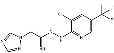 N'-[3-CHLORO-5-(TRIFLUOROMETHYL)-2-PYRIDINYL]-2-(1H-1,2,4-TRIAZOL-1-YL)ETHANIMIDOHYDRAZIDE Struktur