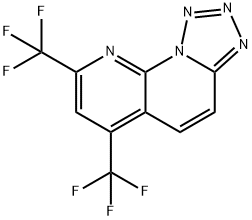 6,8-BIS(TRIFLUOROMETHYL)[1,2,3,4]TETRAAZOLO[1,5-A][1,8]NAPHTHYRIDINE Struktur