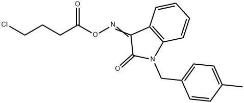 3-([(4-CHLOROBUTANOYL)OXY]IMINO)-1-(4-METHYLBENZYL)-1,3-DIHYDRO-2H-INDOL-2-ONE Struktur