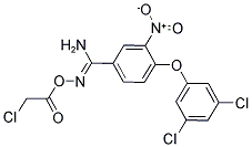 O1-(2-CHLOROACETYL)-4-(3,5-DICHLOROPHENOXY)-3-NITROBENZENE-1-CARBOHYDROXIMAMIDE Struktur