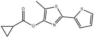 5-METHYL-2-(2-THIENYL)-1,3-THIAZOL-4-YL CYCLOPROPANECARBOXYLATE Struktur