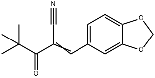 3-BENZO[3,4-D]1,3-DIOXOLEN-5-YL-2-(2,2-DIMETHYLPROPANOYL)PROP-2-ENENITRILE Struktur