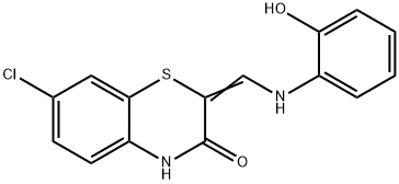 7-CHLORO-2-[(2-HYDROXYANILINO)METHYLENE]-2H-1,4-BENZOTHIAZIN-3(4H)-ONE Struktur