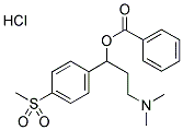 BENZOIC ACID, A-[2-(DIMETHYLAMINO)ETHYL]-4-(METHYLSULPHONYL)BENZYL ESTER, HYDROCHLORIDE Struktur