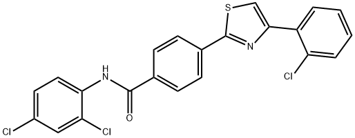 4-[4-(2-CHLOROPHENYL)-1,3-THIAZOL-2-YL]-N-(2,4-DICHLOROPHENYL)BENZENECARBOXAMIDE Struktur