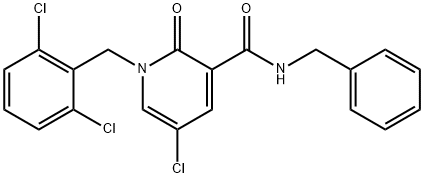 N-BENZYL-5-CHLORO-1-(2,6-DICHLOROBENZYL)-2-OXO-1,2-DIHYDRO-3-PYRIDINECARBOXAMIDE Struktur