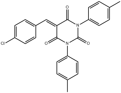 1,3-BIS(4-METHYLPHENYL)-5-((4-CHLOROPHENYL)METHYLENE)-1,3-DIAZAPERHYDROINE-2,4,6-TRIONE Struktur