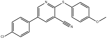 5-(4-CHLOROPHENYL)-2-[(4-METHOXYPHENYL)SULFANYL]NICOTINONITRILE Struktur