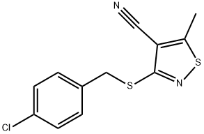 3-[(4-CHLOROBENZYL)SULFANYL]-5-METHYL-4-ISOTHIAZOLECARBONITRILE Struktur