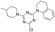 1-[4-CHLORO-6-(4-METHYLPIPERIDINO)-1,3,5-TRIAZIN-2-YL]-1,2,3,4-TETRAHYDROQUINOLINE Struktur