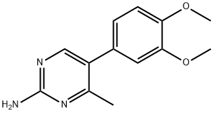 5-(3,4-DIMETHOXYPHENYL)-4-METHYL-2-PYRIMIDINAMINE Struktur