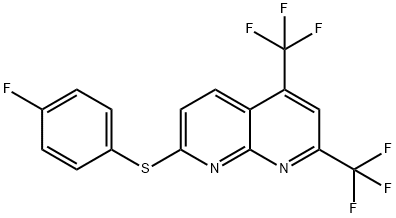 5,7-BIS(TRIFLUOROMETHYL)[1,8]NAPHTHYRIDIN-2-YL 4-FLUOROPHENYL SULFIDE Struktur