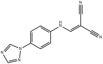 (((4-(1,2,4-TRIAZOLYL)PHENYL)AMINO)METHYLENE)METHANE-1,1-DICARBONITRILE Struktur