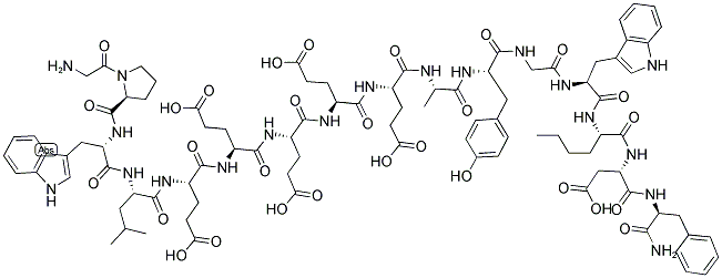 (15-NORLEUCINE) HUMAN GASTRIN I (2-17) Struktur