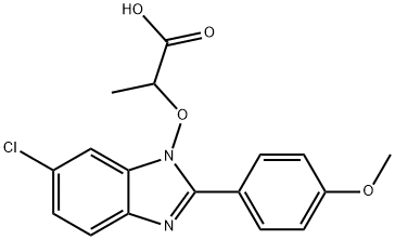 2-([6-CHLORO-2-(4-METHOXYPHENYL)-1H-1,3-BENZIMIDAZOL-1-YL]OXY)PROPANOIC ACID Struktur