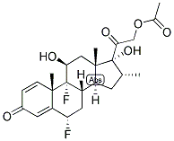 1,4-PREGNADIEN-6-ALPHA, 9-ALPHA-DIFLUORO-16-ALPHA-METHYL-11-BETA, 17,21-TRIOL-3,20-DIONE 21-ACETATE Struktur