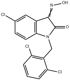 5-CHLORO-1-(2,6-DICHLOROBENZYL)-1H-INDOLE-2,3-DIONE 3-OXIME Struktur