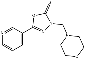 3-(MORPHOLINOMETHYL)-5-(3-PYRIDINYL)-1,3,4-OXADIAZOLE-2(3H)-THIONE Struktur