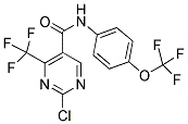 N5-[4-(TRIFLUOROMETHOXY)PHENYL]-2-CHLORO-4-(TRIFLUOROMETHYL)PYRIMIDINE-5-CARBOXAMIDE Struktur