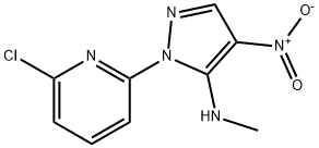 1-(6-CHLORO-2-PYRIDINYL)-N-METHYL-4-NITRO-1H-PYRAZOL-5-AMINE Struktur