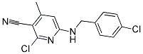 2-CHLORO-6-[(4-CHLOROBENZYL)AMINO]-4-METHYLNICOTINONITRILE Struktur