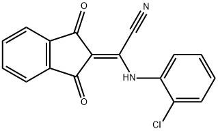 2-(1,3-DIOXOINDAN-2-YLIDENE)-2-((2-CHLOROPHENYL)AMINO)ETHANENITRILE Struktur