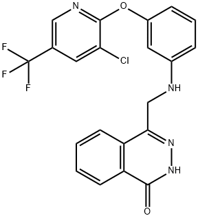 4-[(3-([3-CHLORO-5-(TRIFLUOROMETHYL)-2-PYRIDINYL]OXY)ANILINO)METHYL]-1(2H)-PHTHALAZINONE Struktur