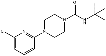 N-(TERT-BUTYL)-4-(6-CHLORO-2-PYRIDINYL)TETRAHYDRO-1(2H)-PYRAZINECARBOXAMIDE Struktur