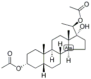 5-BETA-PREGNAN-3-ALPHA, 17,20-BETA-TRIOL 3,20-DIACETATE Struktur