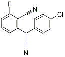 2-[(4-CHLOROPHENYL)(CYANO)METHYL]-6-FLUOROBENZENECARBONITRILE Struktur