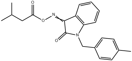 1-(4-METHYLBENZYL)-3-([(3-METHYLBUTANOYL)OXY]IMINO)-1,3-DIHYDRO-2H-INDOL-2-ONE Struktur