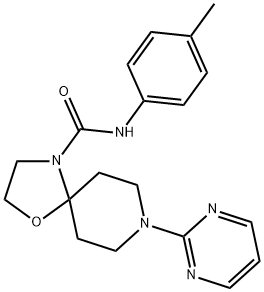 N-(4-METHYLPHENYL)-8-(2-PYRIMIDINYL)-1-OXA-4,8-DIAZASPIRO[4.5]DECANE-4-CARBOXAMIDE Struktur