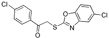 2-[(5-CHLORO-1,3-BENZOXAZOL-2-YL)SULFANYL]-1-(4-CHLOROPHENYL)-1-ETHANONE Struktur