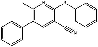 6-METHYL-5-PHENYL-2-(PHENYLSULFANYL)NICOTINONITRILE Struktur