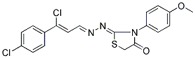 2-(2-[3-CHLORO-3-(4-CHLOROPHENYL)PROP-2-ENYLIDENE]HYDRAZONO)-3-(4-METHOXYPHENYL)-1,3-THIAZOLAN-4-ONE Struktur