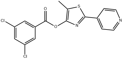 5-METHYL-2-(4-PYRIDINYL)-1,3-THIAZOL-4-YL 3,5-DICHLOROBENZENECARBOXYLATE Struktur